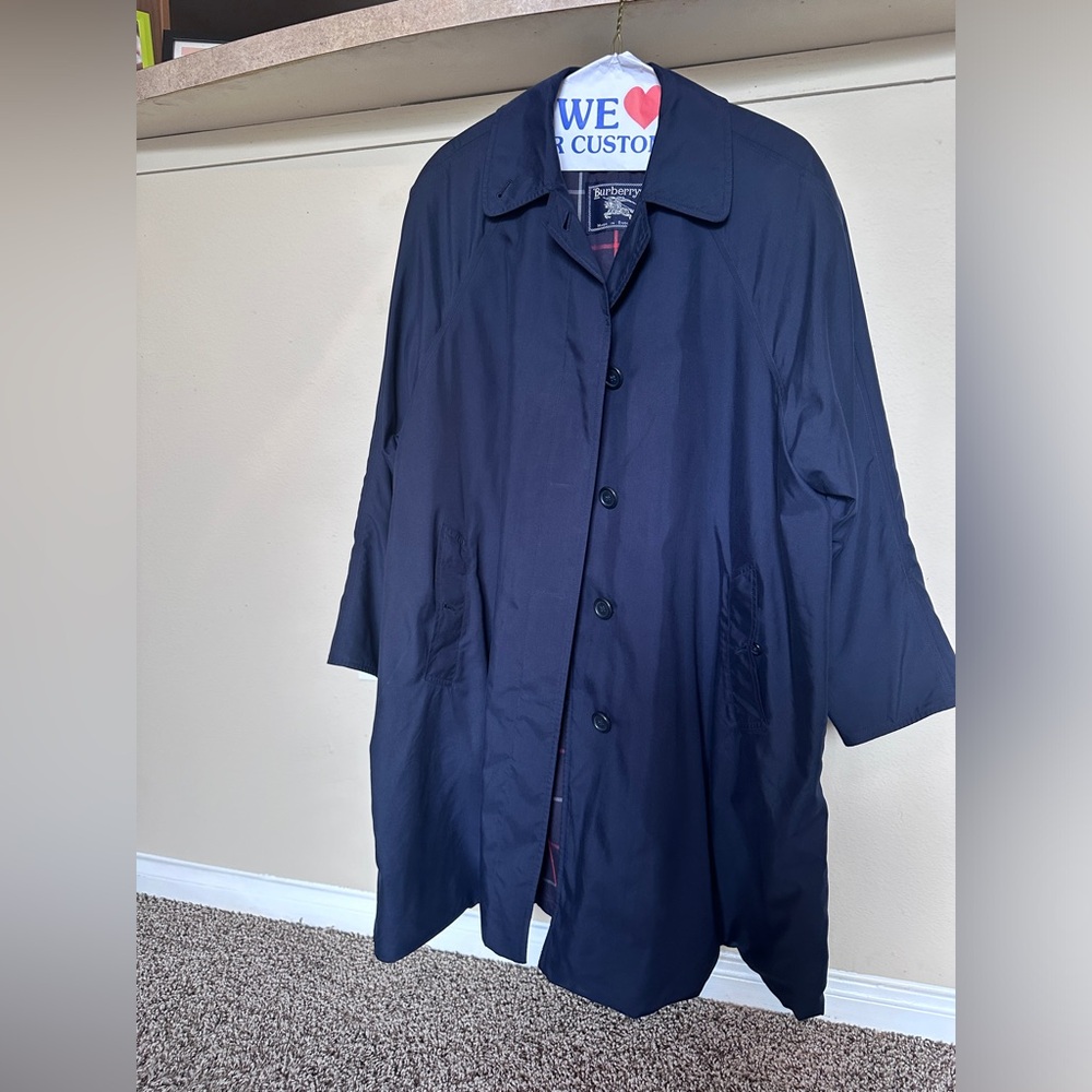 Burberry trench coat in navy